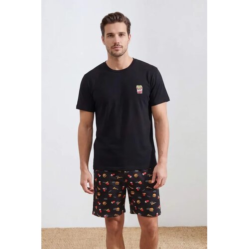 Trendyol mu&scaron;ki set pidžama Tmnss26Pt00029, crna-crna Cene
