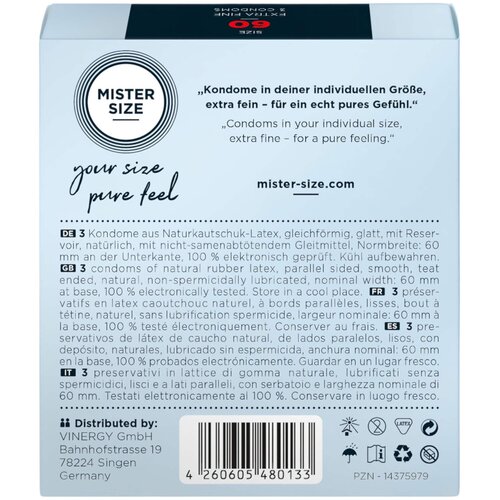Mister Size tanki kondom - 60mm (3kom) Cijene