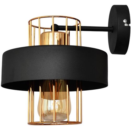 Zidna lampa VOLTA 1xE27/15W/230V 23 cm crna/ružičasto zlato Cene