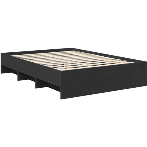  Okvir za krevet Crna 140 x 200 cm Konstruirano drvo - Crna 140 x 200 cm Slike