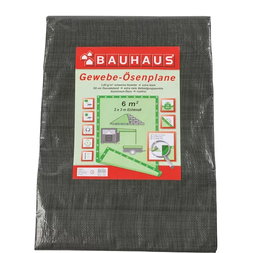 BAUHAUS univerzalni pokrivač s ušicama (2 x 3 m, zelene boje)