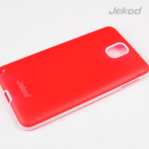 Jekod silikonski ovitek Samsung Galaxy Note 3 N9000 TPU/T rdeč z okvirjem + Zaščitna folija