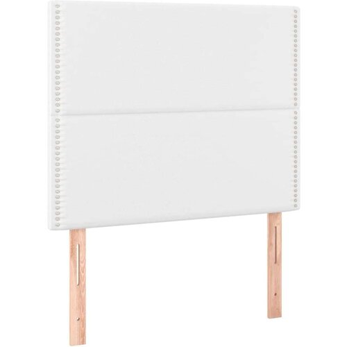 Uzglavlje bijelo 100x5x118/128 cm od umjetne kože Slike