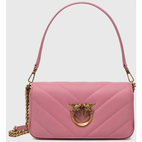 Pinko Kožna torba boja: ružičasta