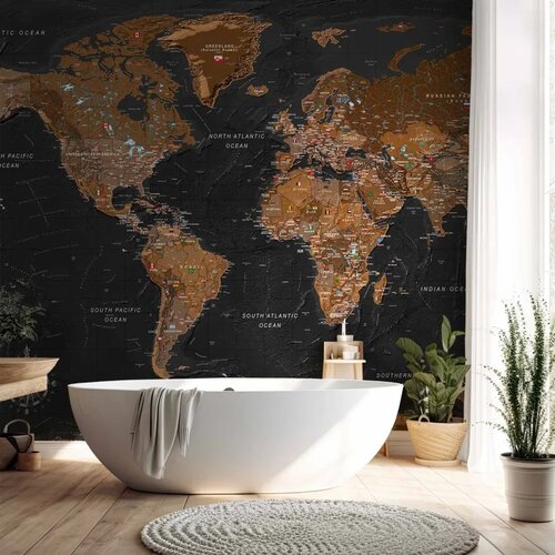  Foto tapeta - World: Stylish Map 400x280 Vodootporna Slike
