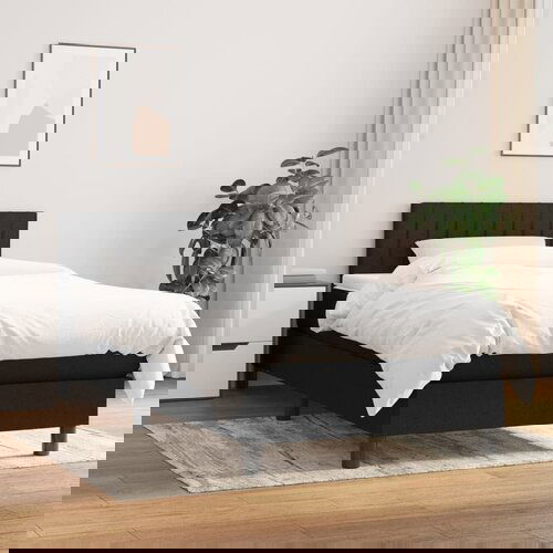 vidaXL Krevet s oprugama i madracem crni 100 x 200 cm od tkanine Cijene