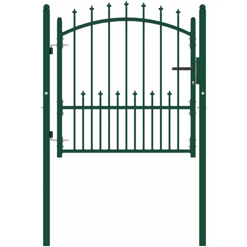 Vrata za ogradu sa šiljcima čelična 100 x 100 cm zelena