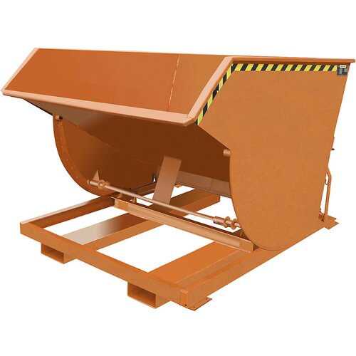 eurokraft pro Prekucna posoda, ozka izvedba, prostornina 1,5 m³, nosilnost 3000 kg, oranžna RAL 2000 Cene