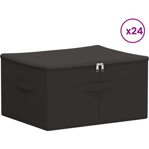  Kutija za spremanje 24 pcs Antracit 50 x 30 x 25 cm Slike