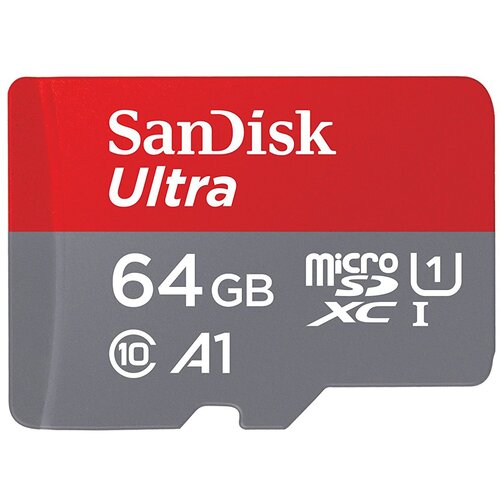 San Disk Ultra microSDXC 64GB + SD Adapter 140MB/s A1 Class 10 UHS-I Cene