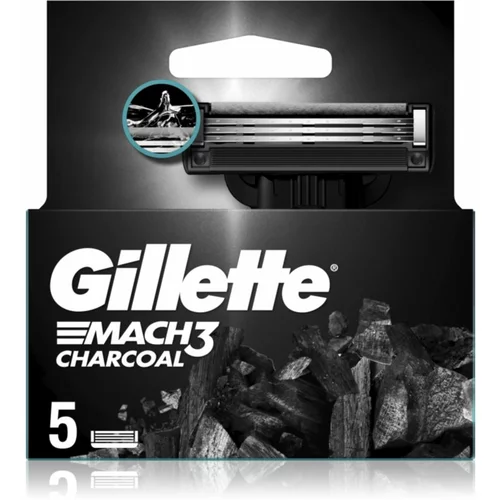 Gillette Mach3 Charcoal nadomestne britvice 5 kos