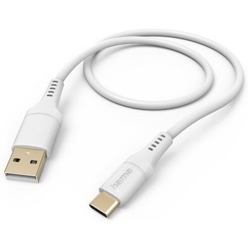 Hama polnilni/podatkovni kabel, fleksibilen, USB-A - USB-C, 1,5 m, bel, (5000277615) Cene