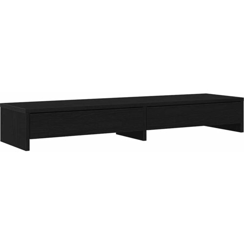 VidaXL Stojalo za zaslon s predali črna hrast 100x27x15 cm inž. les, (22012491) Slike