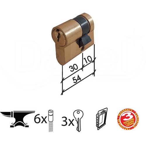 Dabel cilindar za vrata CL2036 Mat Ms 40mm(30-10) 3K DBP1 3301144 Slike