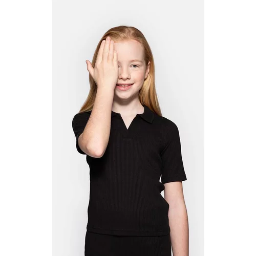 Coccodrillo Otroška kratka majica črna barva