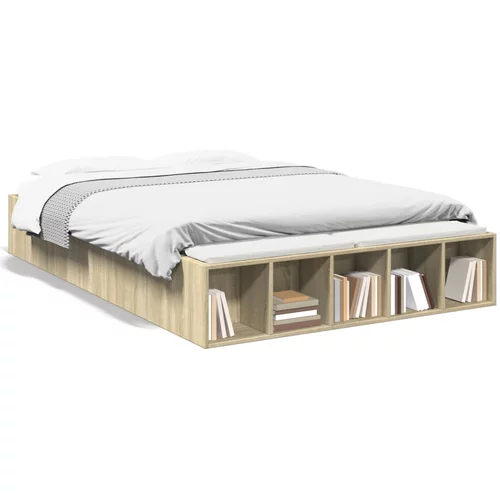  Okvir za krevet boja hrasta 120x190 cm od konstruiranog drva