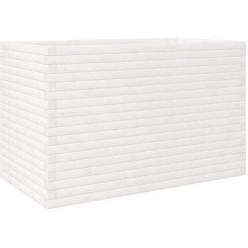 Maison Chic Vrtno cvetlično korito - Cvetlični Lonec belo 110x60x68,5 cm trdna borovina, (21788635) Cene