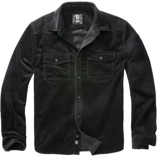 Brandit Corduroy Classic Shirt Long Sleeve black Cene