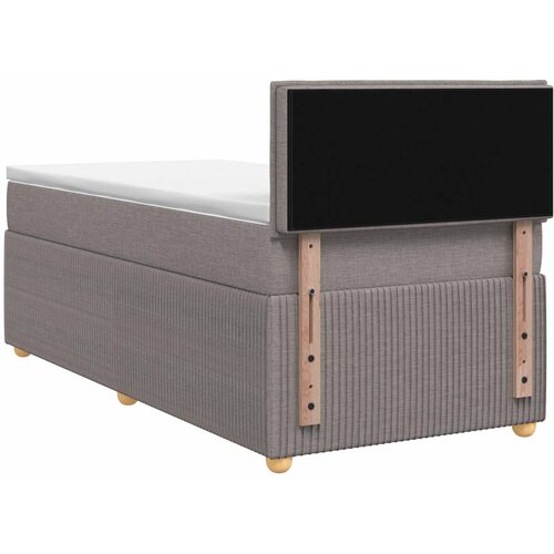  Boxspring krevet s madracem Sivosmeđa 80 x 200 cm Tkanina Slike