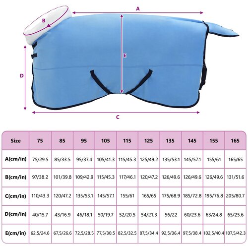  Pokrivač za konje Pun Aqua 155 cm Polartec Slike