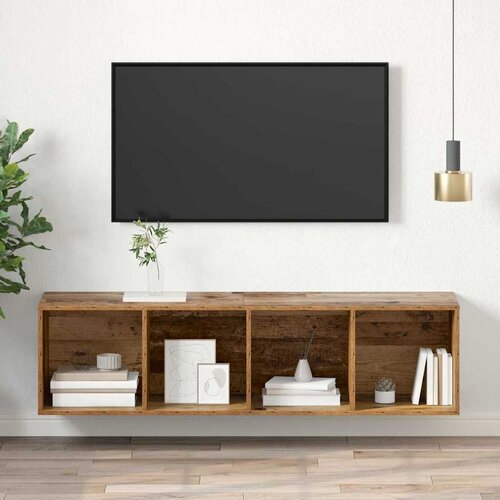  Set TV komoda Staro drvo 37 x 37 x 142,5 cm Konstruirano drvo Slike