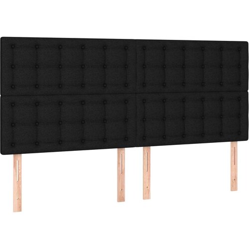  Uzglavlja 4 kom crni 80x5x78/88 cm od tkanine Slike