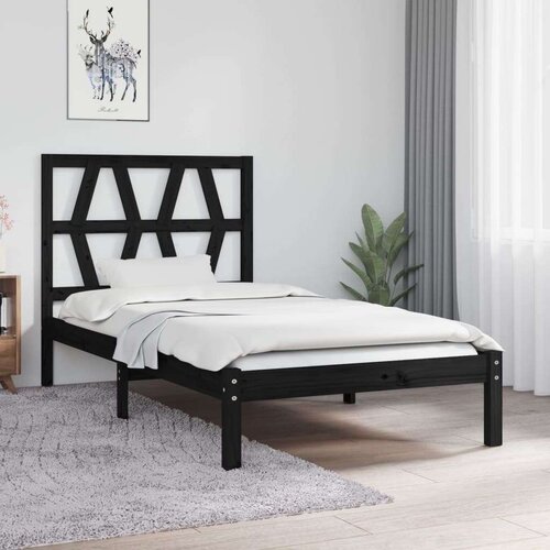  Okvir za krevet od borovine crni 75 x 190 cm 2FT6 jednokrevetni Slike