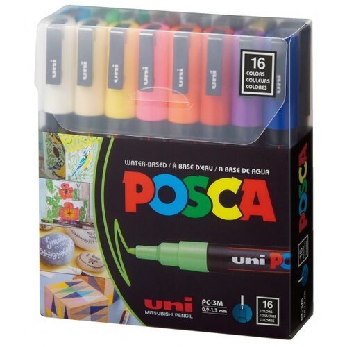 Marker set pc-3m posca /0.9-1,3mm Marker 16KOM ( K280 ) Slike
