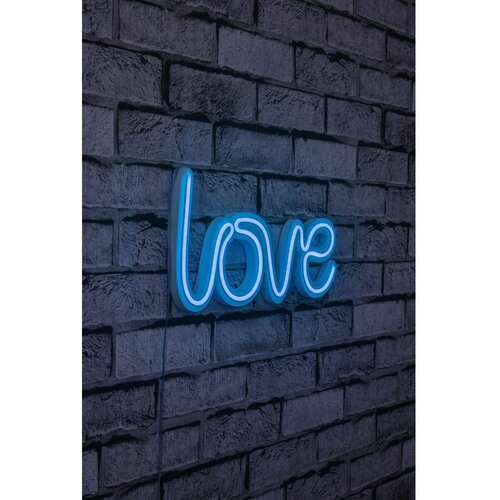 Wallity Dekorativna LED rasveta Love, 37x19x2cm, Plava Cene