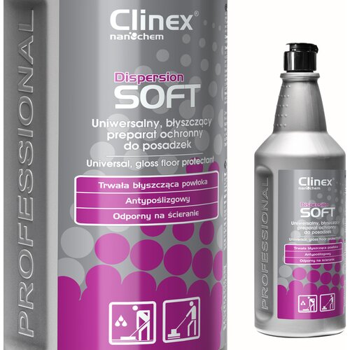 Clinex Sredstvo za poliranje tal vinil plo&amp;scaron;čice teraco beton PVC Disperzija SOFT 1L, (21389308) Slike