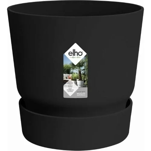 ELHO tegla za cvijeće (Vanjska dimenzija (ø x V): 30 x 27,8 cm, Plastika, Crne boje)