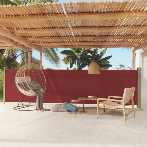vidaXL Uvlačiva bočna tenda za terasu 140 x 600 cm crvena Cijene