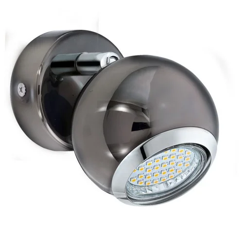 Eglo bimeda reflektor/1, led, gu10, 1x3w, 240lm, nikl crni/krom