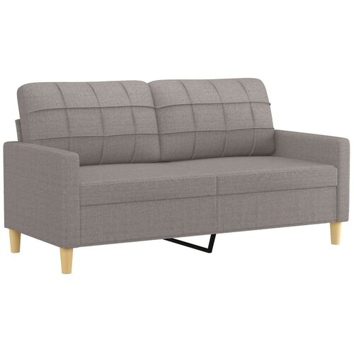  3-dijelni set sofa s jastucima smeđesivi od tkanine Slike