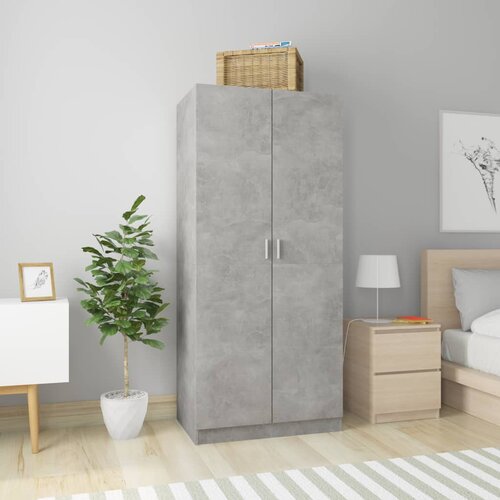 vidaXL Garderobna omara betonsko siva 80x52x180 cm iverna plošča Cene