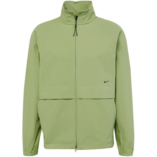 Nike Sportska jakna sivkasto zelena / crna