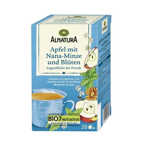 Alnatura Bio zeliščni sadni čaj - jabolko z meto Nana in cvetovi Cene