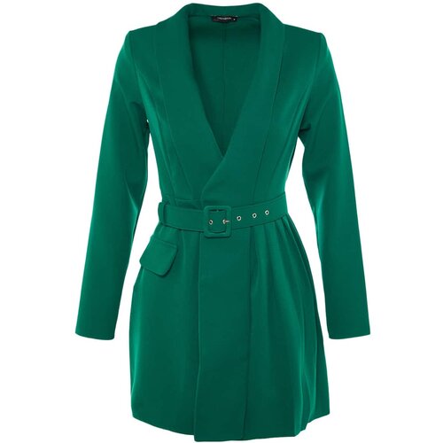Trendyol Limited Edition Green Belted Dress Slike