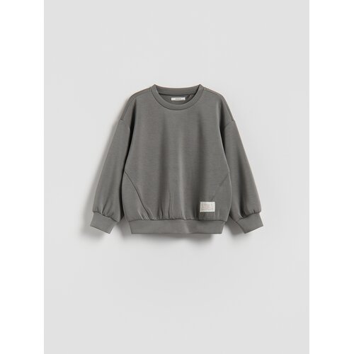 Reserved Jednostavna bluza od modala - tamnosivo Cijene
