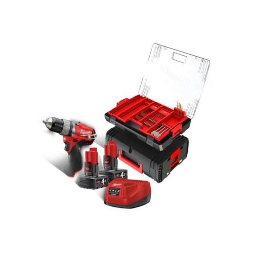 Milwaukee akumulatorska bu&amp;scaron;ilica 12V 4Ah M12 FPD-402XA + gratis pribor 50 delova Slike