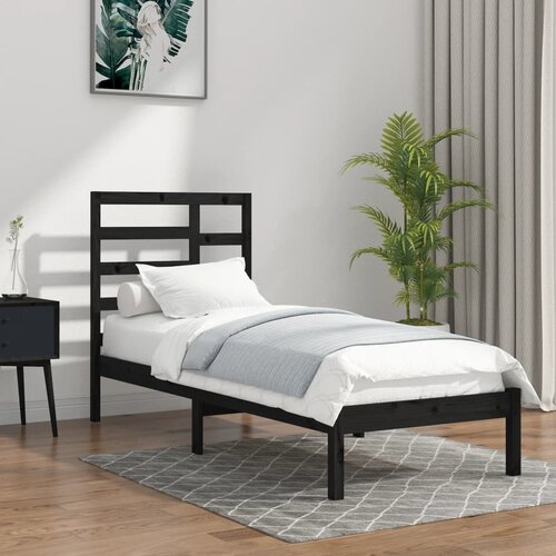 Furnova Posteljni okvir črn iz trdnega lesa 100x200 cm, (21938919) Slike