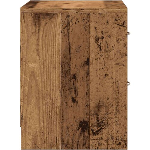 VidaXL Noćni ormarić boja staro drvo 40 x 30 x 40 cm od iverice Slike