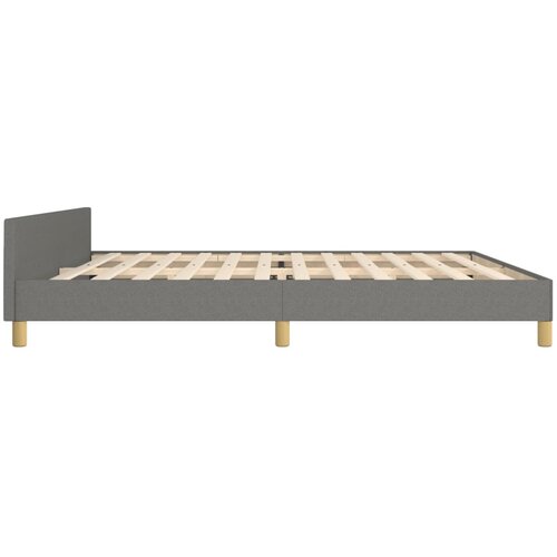  Okvir za krevet bez madraca tamnosivi 200x200 cm od tkanine Slike