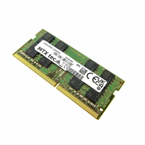 MTXtec 16GB DDR4-3200MHz PC4-25600 2RX8 1024MX8 16CHIP 260PIN CL22 1,2V SODIMM pomnilnik za prenosnik, (20480830)