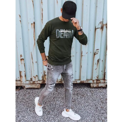 DStreet Men&amp;#039;s khaki sweatshirt BX5358 Slike