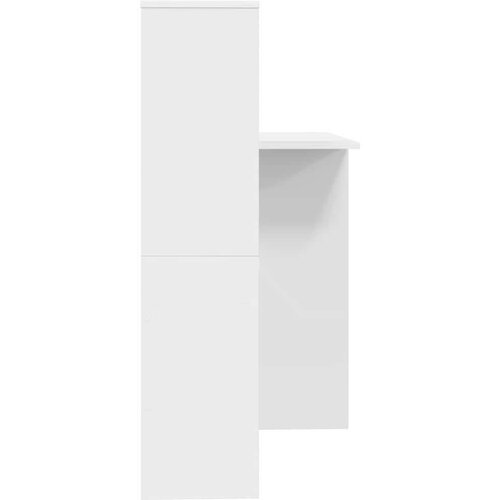 VidaXL Stol s policom Bijelo 131.5 x 50 x 106.5 cm Konstruirano drvo Slike