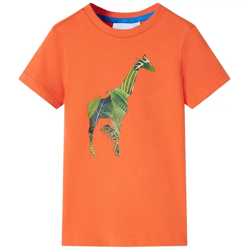 vidaXL Otroška majica s kratkimi rokavi živo oranžna 140