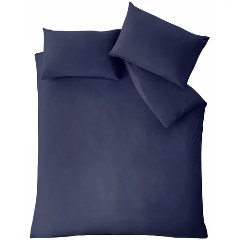 Catherine Lansfield Temno modra posteljnina za zakonsko posteljo 200x200 cm So Soft –