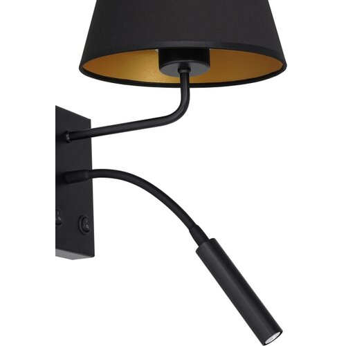  Zidna lampa ARDEN 1xE27/60W/230V + 1xG9/8W crna/zlatna Slike