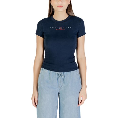 Tommy Hilfiger Majice s kratkimi rokavi TJW SLIM TJ US LINEA DW0DW21422 Modra Slike